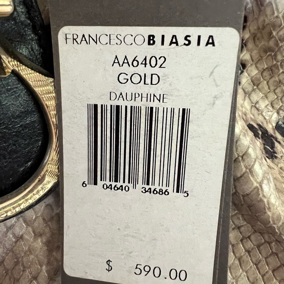 Francesco Biasa Dauphine Bag in Snakeskin Embossed Leather NWT - Picture 4 of 12